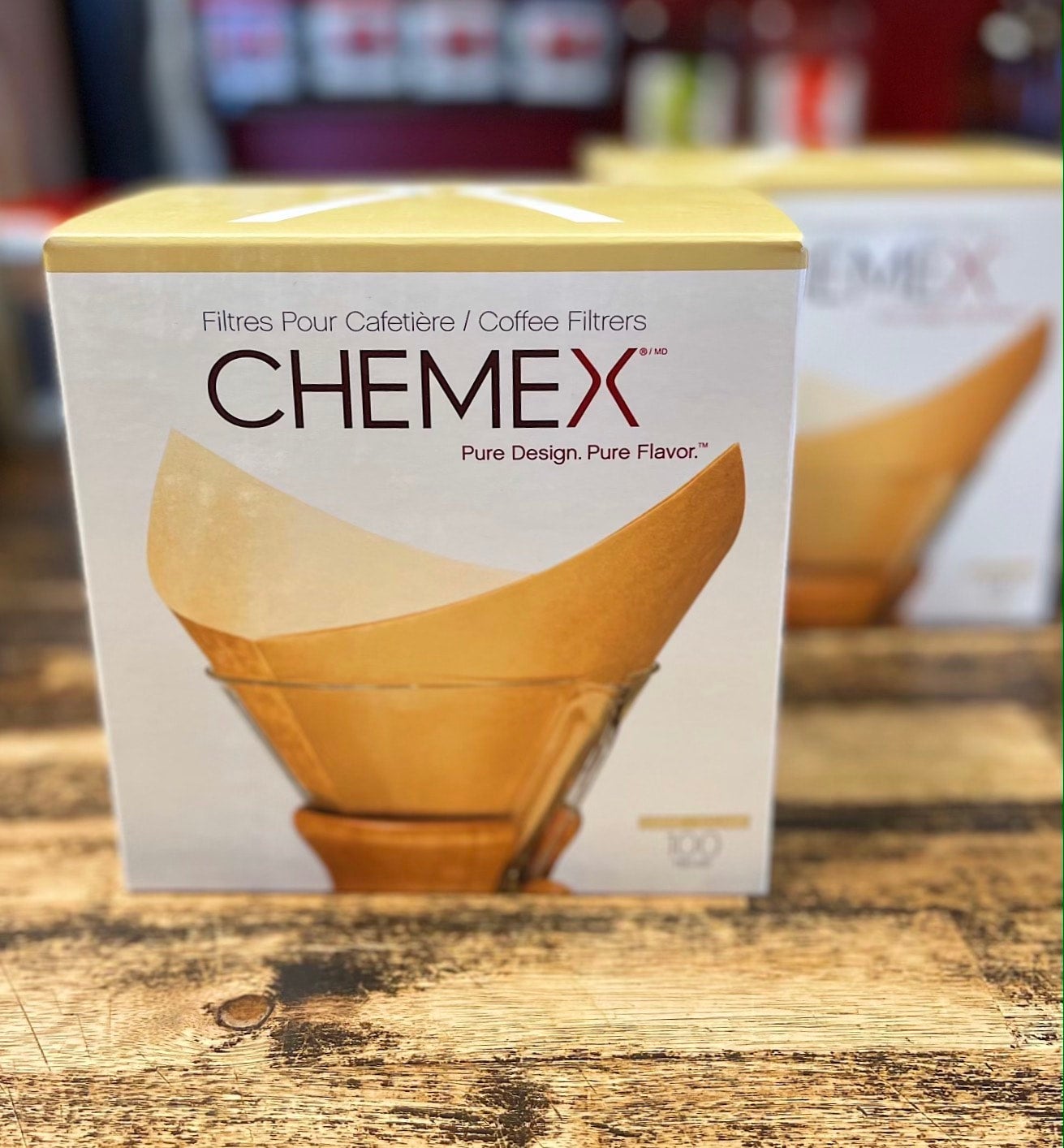 Chemex unbleached coffee filters store